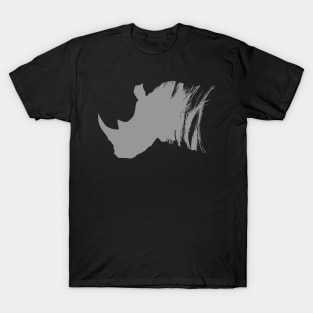 Rhino Profile - Grey T-Shirt